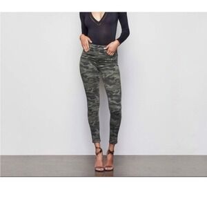Good American Good Waist Camo Skinny Jeans Green High Rise Size 18 NEW